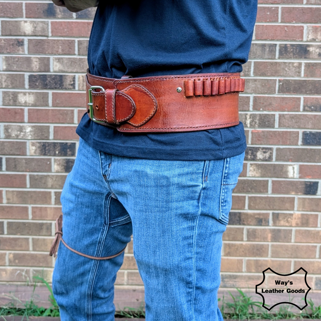 Handmade Leather Gun Belt