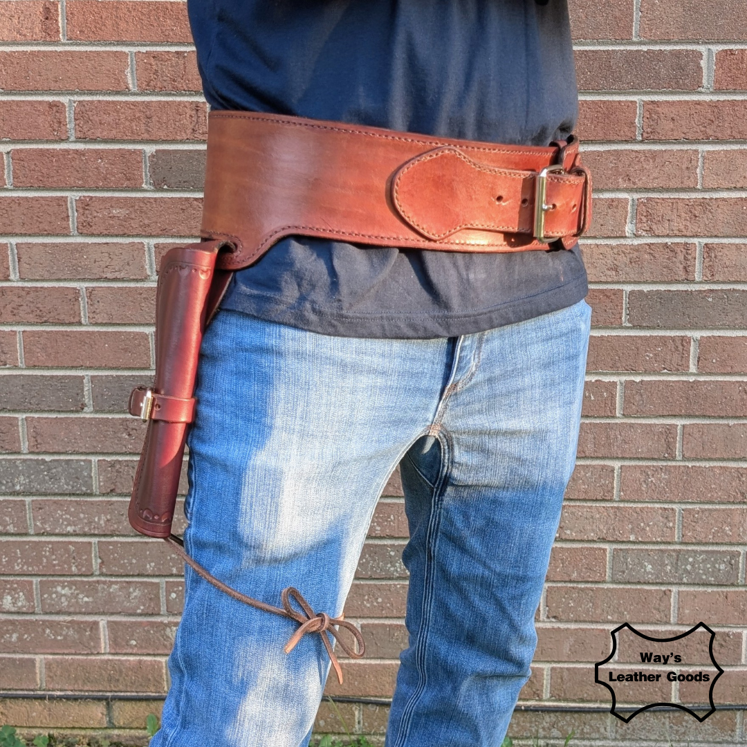 Handmade Leather Gun Belt