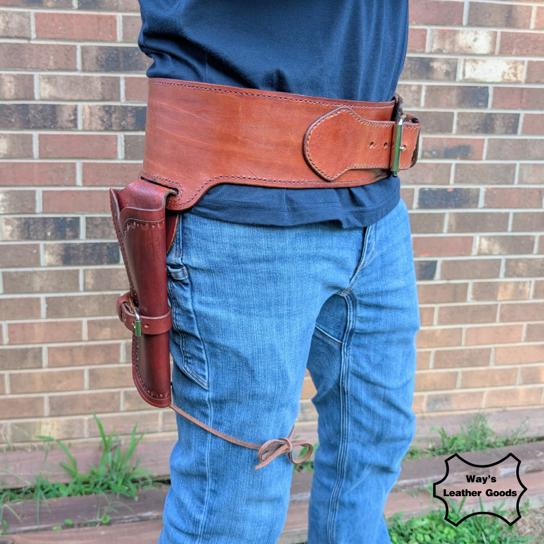 Handmade Leather Gun Belt
