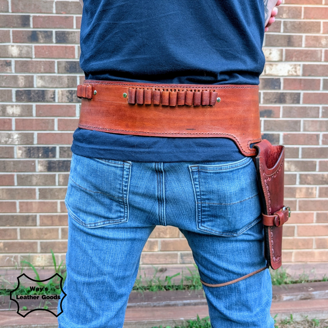 Handmade Leather Gun Belt