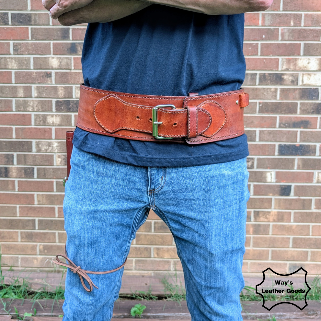 Handmade Leather Gun Belt