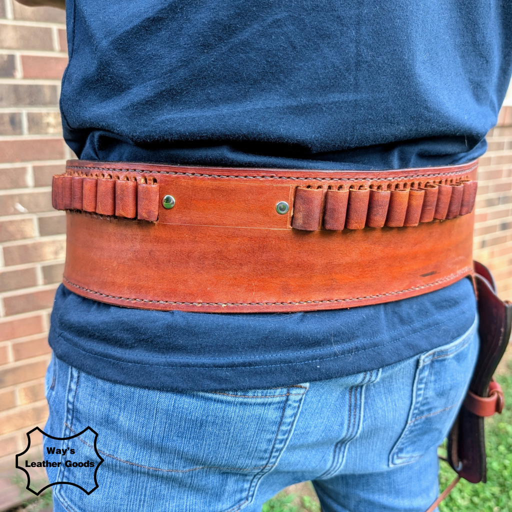 Handmade Leather Gun Belt