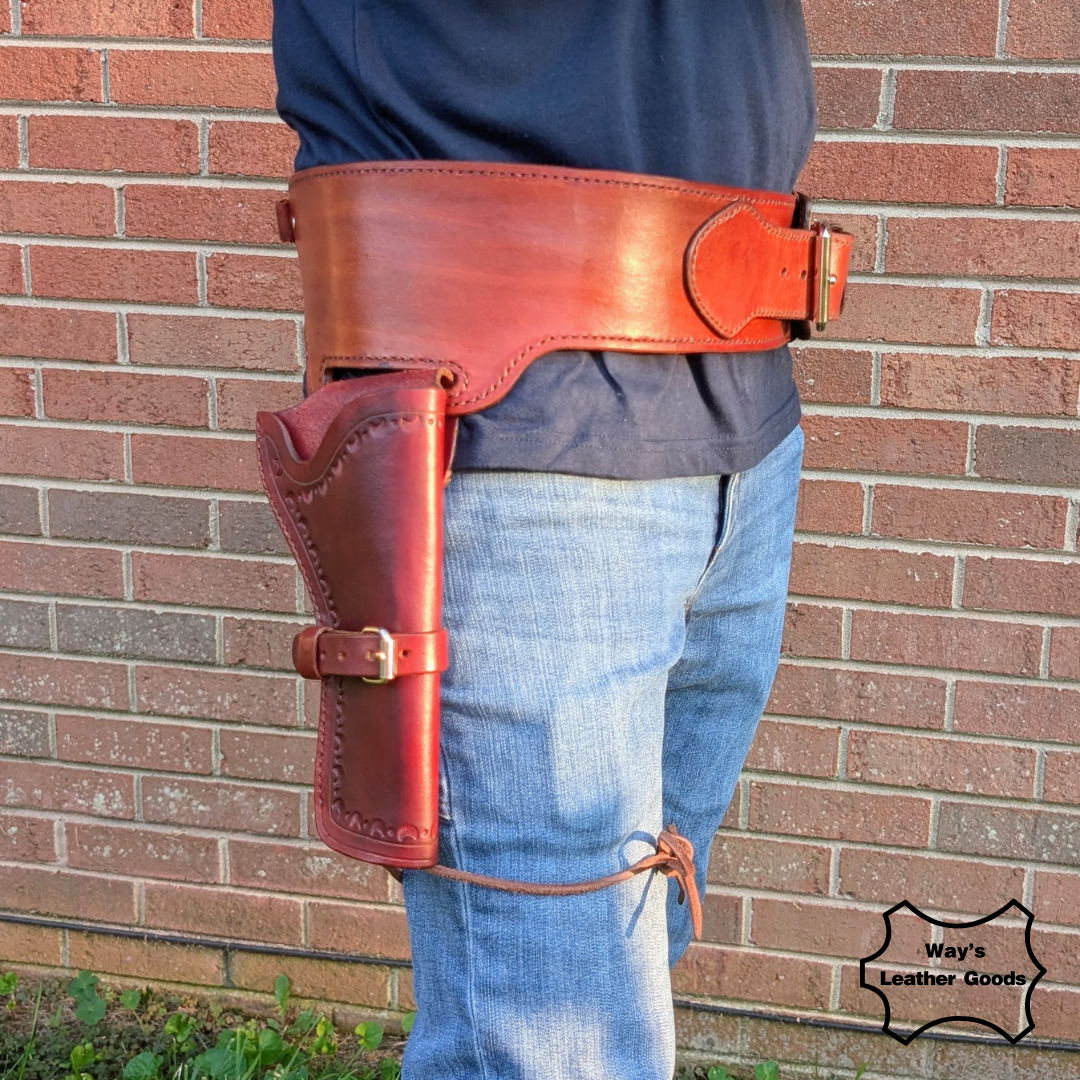 Handmade Leather Gun Belt